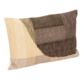 Creative Co-Op Hand-Woven Fabric Indoor/Outdoor Lumbar Pillow with Abstract Design, Multicolor