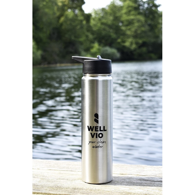 Wellvio Viobottle Stainless Steel Filter Bottle with Nano Al2O3 Technology