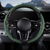 Car Steering Wheel Cover Leather Snap On 3Pcs Steering Wheel