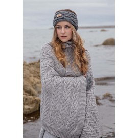 Aran Traditions Cable Knitted Style Headband (Steel)