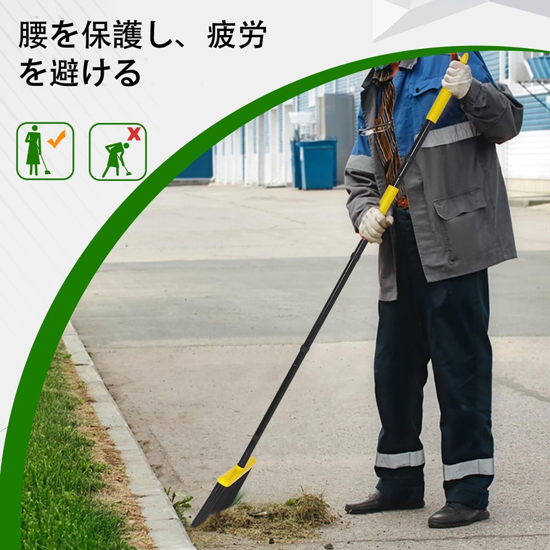 JEHONN Broom Total Length 55.1 inches (140 cm), Width 14.2