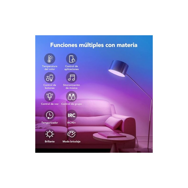 Orein Matter Focos Inteligentes Compatible con Alexaapple Homegoogle Home