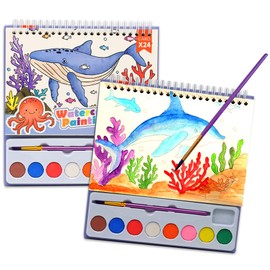 KAYSENSUK Water Colouring Book for Children Painting Watercolour Paint Set Paper for Kids, Magic Book Arts and Crafts Gift for Drawing Water Colouring Book Painting Book Arts and Gifts for Drawing