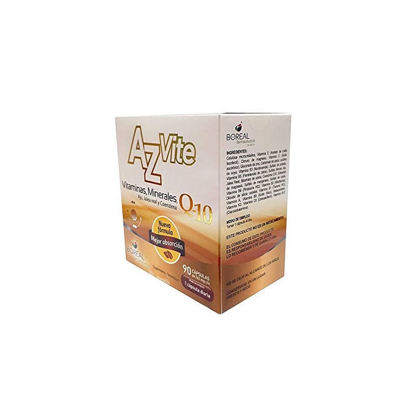 Suplemento Alimenticio Azvite Caja Cápsulas Multivitamínico Nutricional Multivitaminas Adultos Vitaminas