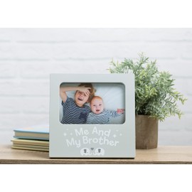 Kate & Milo Me and My Brother Frame, Baby Keepsake Frame, Sibling Picture Frame, Big Brother or Big Sister Gift, Elephants