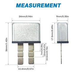 GLOSO E311 UCB Automotive Circuit Breaker, Type 1, Snap Off 3 Sections ATC Balde Terminal（30A,3 Pack）