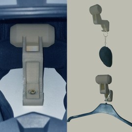 Motorcycle Helmet Holder Heavy Duty Discreet Holds up to 10kg with Key Hook, Hanger Notch, Only One Hole for Installation, Includes Protective Rubber and Installation Materials