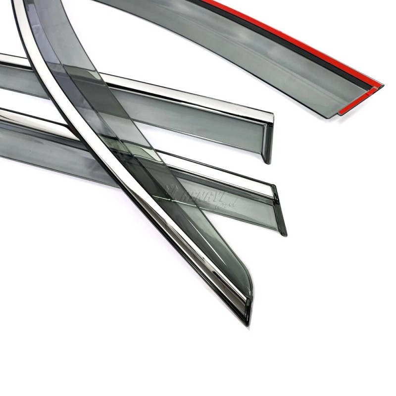 ZTT Smoke Tinted Window Deflector Wind Rain Guards For 2022-2024