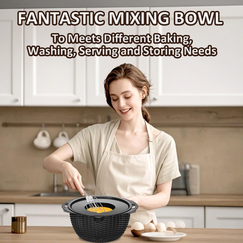 Colanders, 4-1 Colander with Mixing Bowls Set, Strainers for Kitchen,