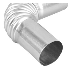 Stainless steel spiral corrugated exhaust pipe elbow connector parking heater exhaust hose 13cm exhaust pipe with clamp (2Pcs)
