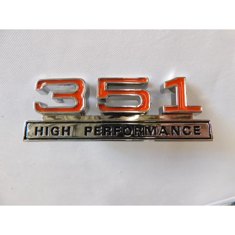 Ford 351 High Performance Fender Emblems Mustang Fairlane Galaxie Falcon