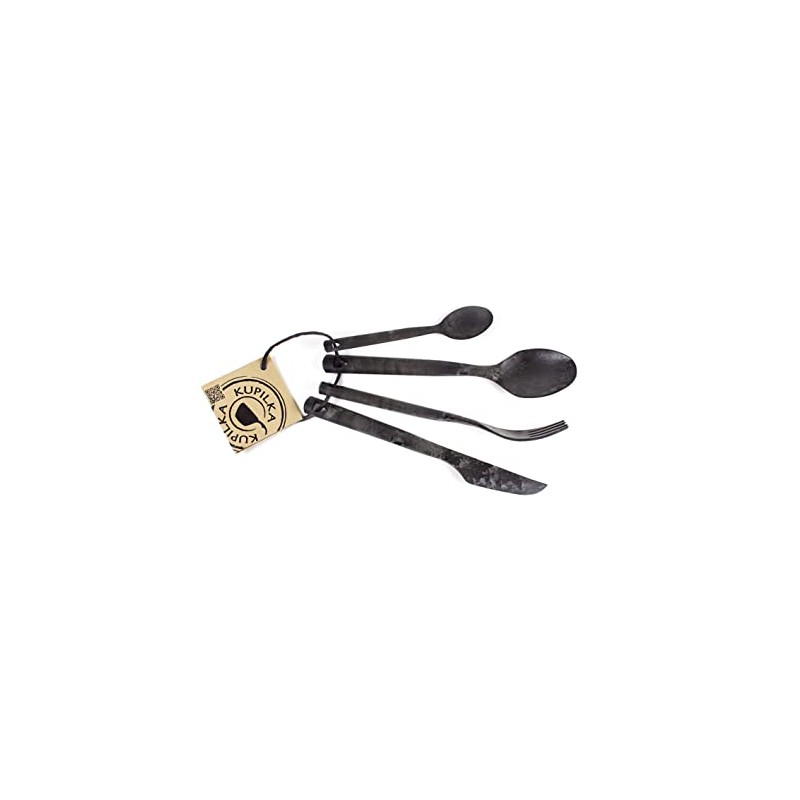 Kupilka 4-Piece Cutlery Set for Camping and Outdoors - Black