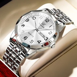 TAXAU Men's Watches, Quartz Luxury Watches, Luminous Waterproof Chronograph Watches, Men's Watches - Color: All White