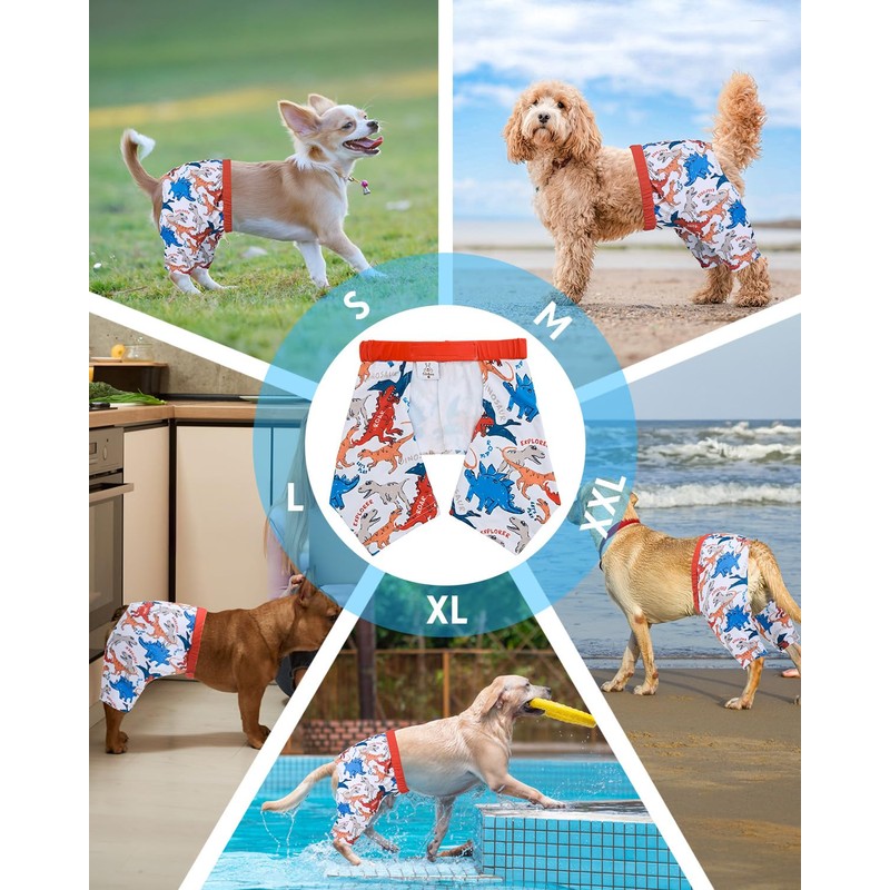 CuteBone Dog Swim Trunks Swimsuit Durable & Comfortable - Quick-Dry,