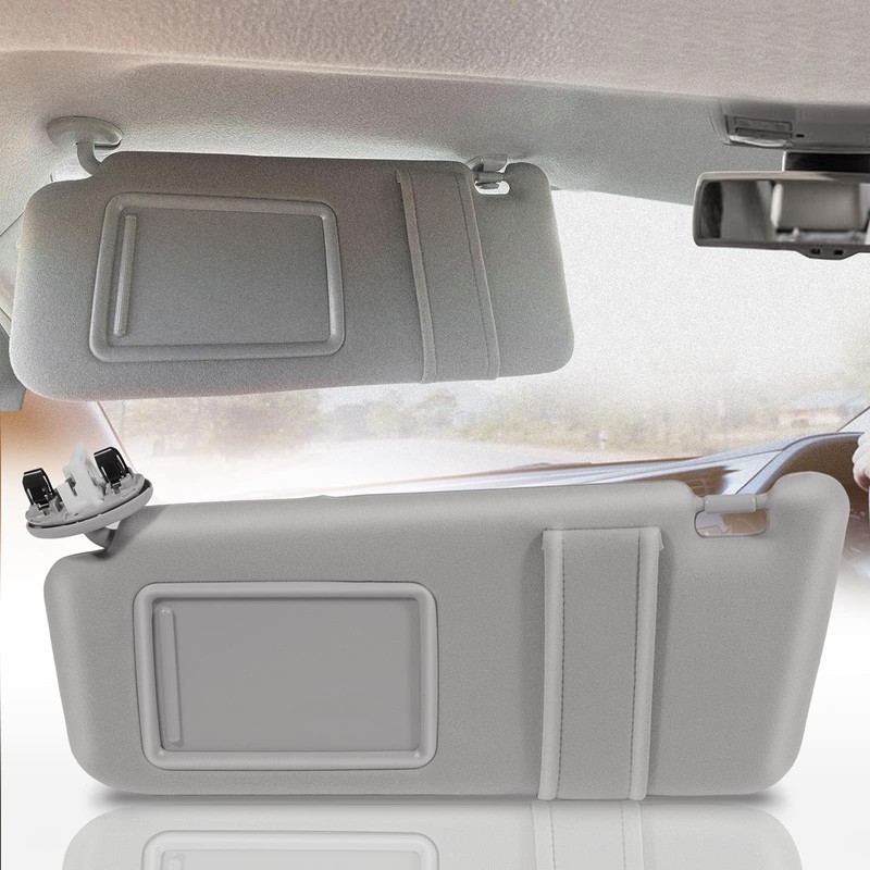 SCITOO Left Driver Side Gray Sun Visor Assembly fit for