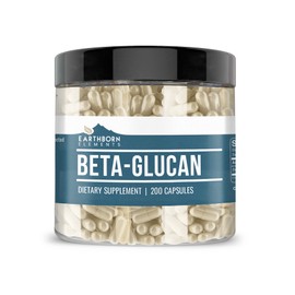 Earthborn Elements Beta Glucan, 200 Capsules, Pure & Undiluted, No Additives
