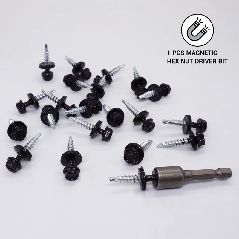 Marcopol (Pack of 60) Metal Roofing Bolts, 4.8 x 28