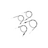 MOTOFLEX Set of 4 Bowden cables, black, high-link MZ TS