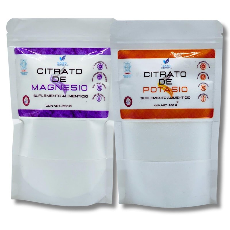 Citrato De Magnesio 250 G. Y Citrato De Potasio 250