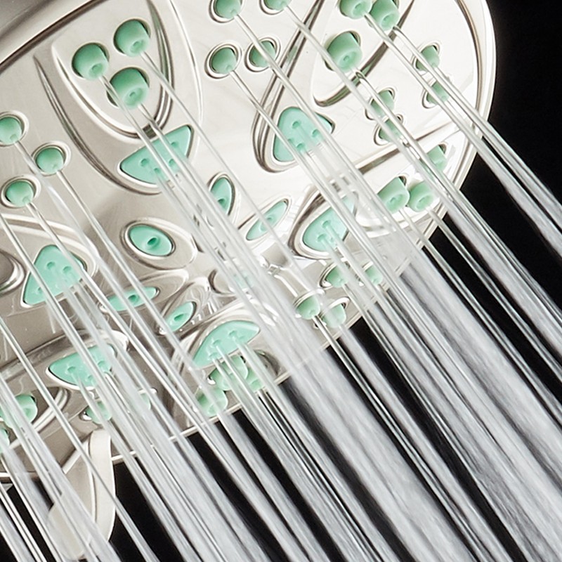 AquaDance Antimicrobial – Anti-Clog High-Pressure 6-Setting Shower Head with Nozzle