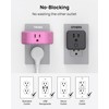 TROND Pink Outlet Extender - Multi Plug Outlet with 3-Prong