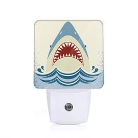 YASHILAIYA Night Light,Shark Jaws Night Lights Plug into Wall with Dusk to Dawn Light Sensors Nightlights for Bedroom Bathroom Hallway Kitchen Gifts Ideal for Girls Women
