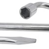 Semetall 19mm Car Spare Tire Lug Wrench,Slotted End Socket Repair