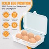 ZPU Egg Holder Camping, 2Pcs 6 Grid Egg Container, Plastic