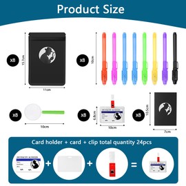 OSDUE Invisible Ink Pens and Notebooks, 56 Piece Set Kids Party Bag Fillers Magic Pens for Kids Kids Detective Toy Set UV Light Spy Pens Magic Secret Message Pens for Detective Parties Fun Party