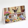 Caroline's Treasures DAC6884GCA7P Decorating Easter Rat Terrier Greeting Cards Pack