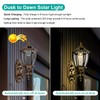 Lovefindahome Solar Wall Lamp with Light Sensor, Waterproof Outdoor Led