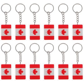 Baluue 12piezas Llavero Canadiense Bandera de Canada Llavero de Maple Leaf para Decoracion de Bolso y Recuerdo de Fiesta Canadiense