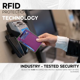 Purple | Leather Wallet For Men And Women | Multipurpose | Slim And Trendy | RFID Protected | 1 ID Window | Gifts For All