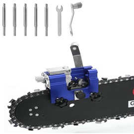 NEOVSUNY Chainsaw Sharpener, Saw Chain Sharpener, Portable Chain Sharpener, Hand Operated Chainsaw Sharpener, Suitable for All Types of Chainsaws (Blue)