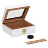 Quality Importers Capri Desktop Humidor with Tempered Glasstop, Cedar Divider,