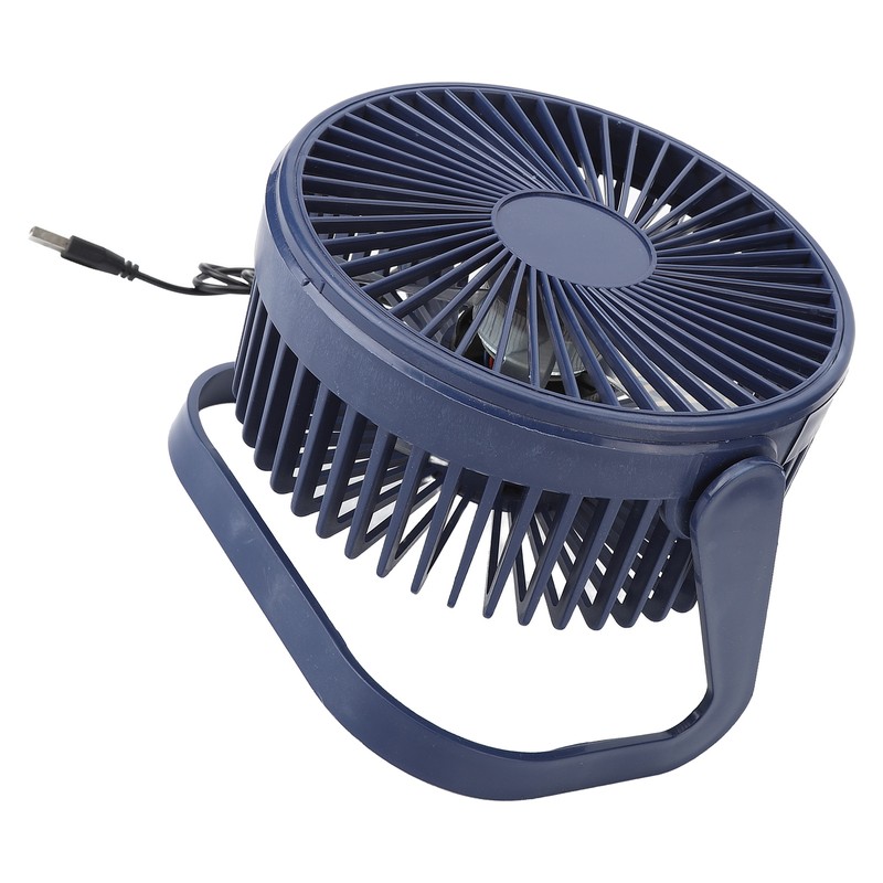 Small Air Circulator Fan 2 Adjustable Speed Blue Portable Rechargeable