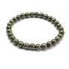 Genuine Green Pyrite Bracelet, Elastic Strachble Bracelet, 7 Inch Long,