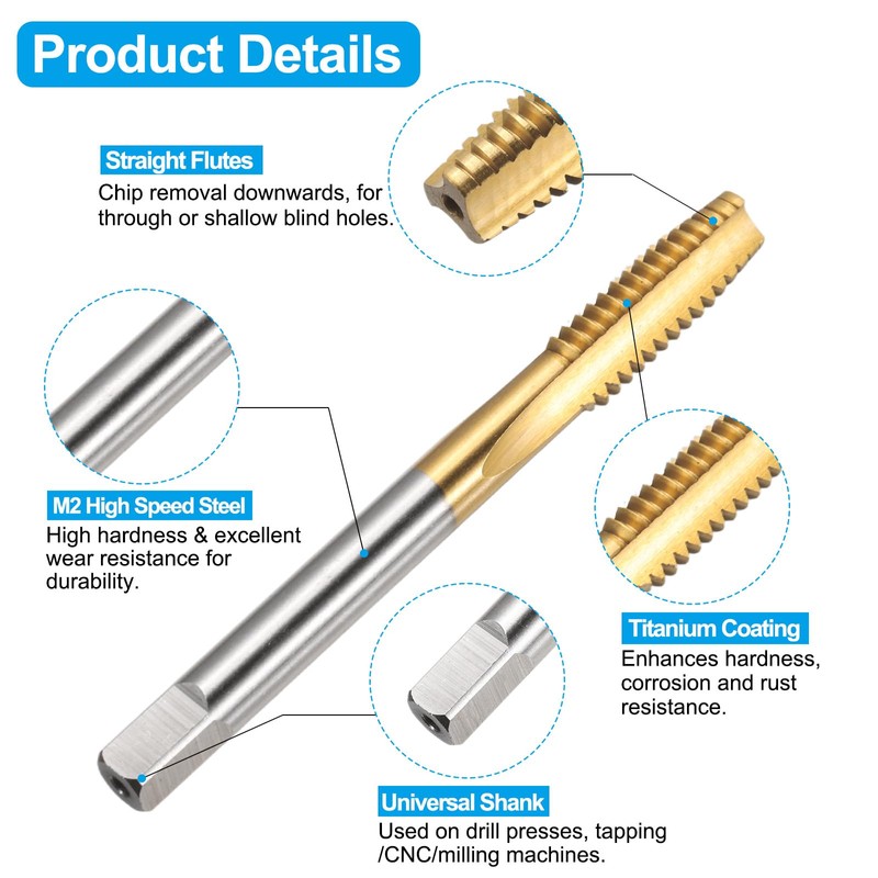 sourcing map Tap and Drill Bit Set, 1pcs 5/16-18 UNC