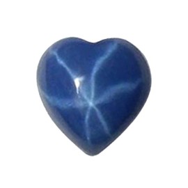 6 mm Heart Cabochon Lab Created Star Sapphire (1 pc) Loose Gemstone
