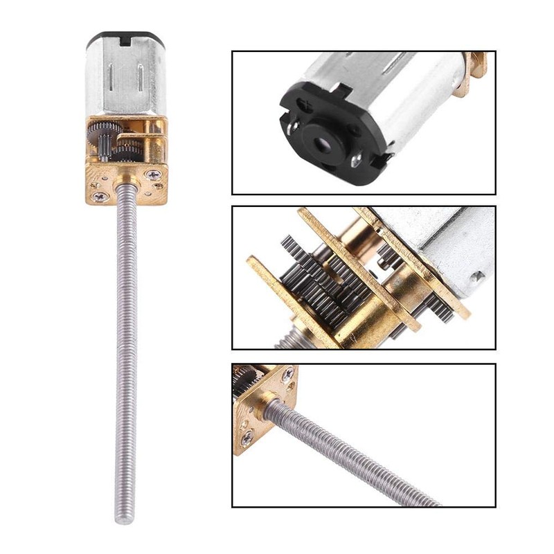 DC 6V Gear Motor with Long Screw Thread Output Shaft