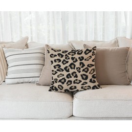 Outdoor Patio Throw Pillow Cover Cheetah Farmhouse Décor Outside Furniture Swing Seat Bench Chair Decorative Cushion Cases 18x18 Deep Seat Bed Couch Sofa