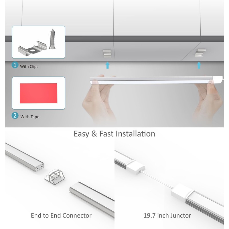 Leetdud Under Cabinet Lighting Plug in with Hand Wave Sensor