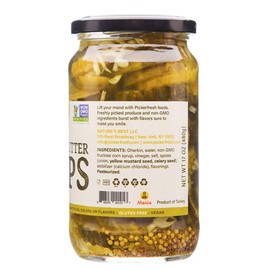 Pickerfresh Bread & Butter Chips Pickles - Sweet Crinkle Cut Chip Style Sweet Pickles - Simple Ingredients - Non-GMO, No Artificial Color & No Preservatives - 16 oz