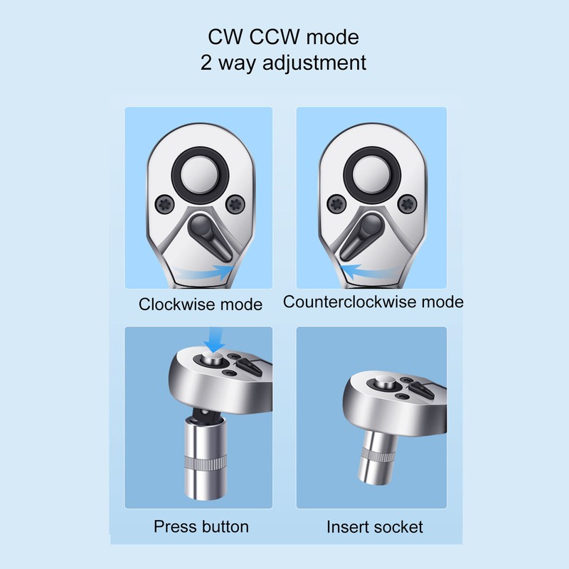 Mini Digital Torsion Wrench 1/4in Ratchet Head Electronic Torsions Wrenches