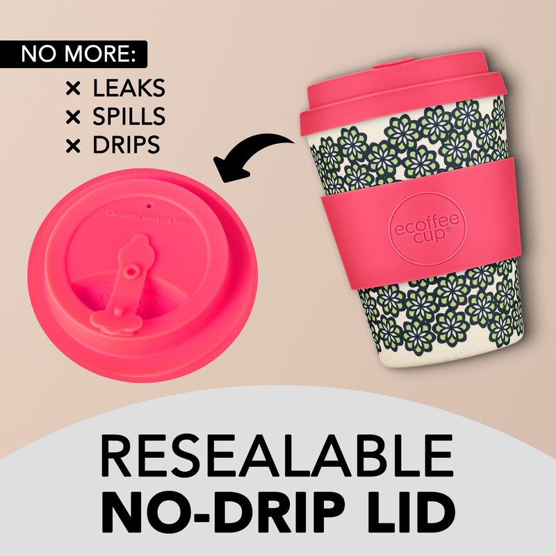 Ecoffee Cup: Like, Totally! with Pink Silicone 12oz