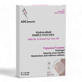 ADG Beauty Pimple Patches For Face - Hydrocolloid Acne Patches for Face - Invisible Zit Patch with Tea Tree Oil & Salicylic Acid - 2 Sizes Round (36 count) - Dermatologist Tested