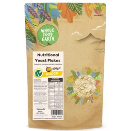 Wholefood Earth - Nutritional Yeast Flakes, 500 g - with B12, Dairy Free, GMO Free, Vegan