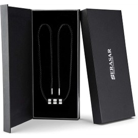 SERASAR Collar de Cuero Collar de Cuero para Hombres con Colgante - 60cm de Plata - Collar Vikingo de Plata con Caja de Joyería - Cuero Genuino - Regalo para Hombres - Joyería vikinga