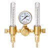 PrimeWeld Welding Flow Meter Regulator, CO2, Argon, Helium, Dual Meter,