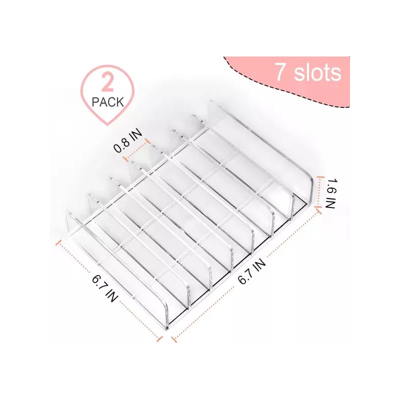ProductDetailedDescriptionReference 보브캐롤 섀도 팔레트 정리함 아크릴 7섹션 분할 메이크업 클리어